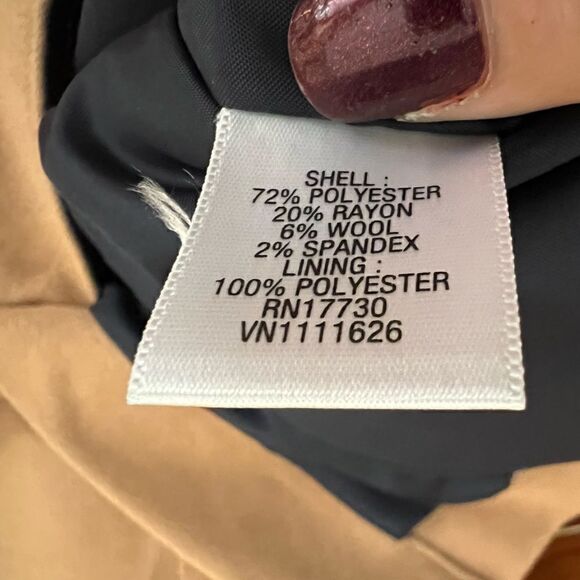 Merona camel/tan color fully lined blazer women’s size 8 - Picture 8 of 10